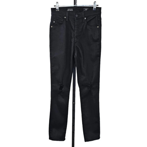 Adriano Goldschmied AG Alexxis Slim Jeans  High Rise Vintage Slim Size 26 Black - Picture 1 of 12